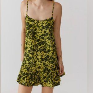 UO Camille Mini Dress In Yellow Multi NWT Size XS